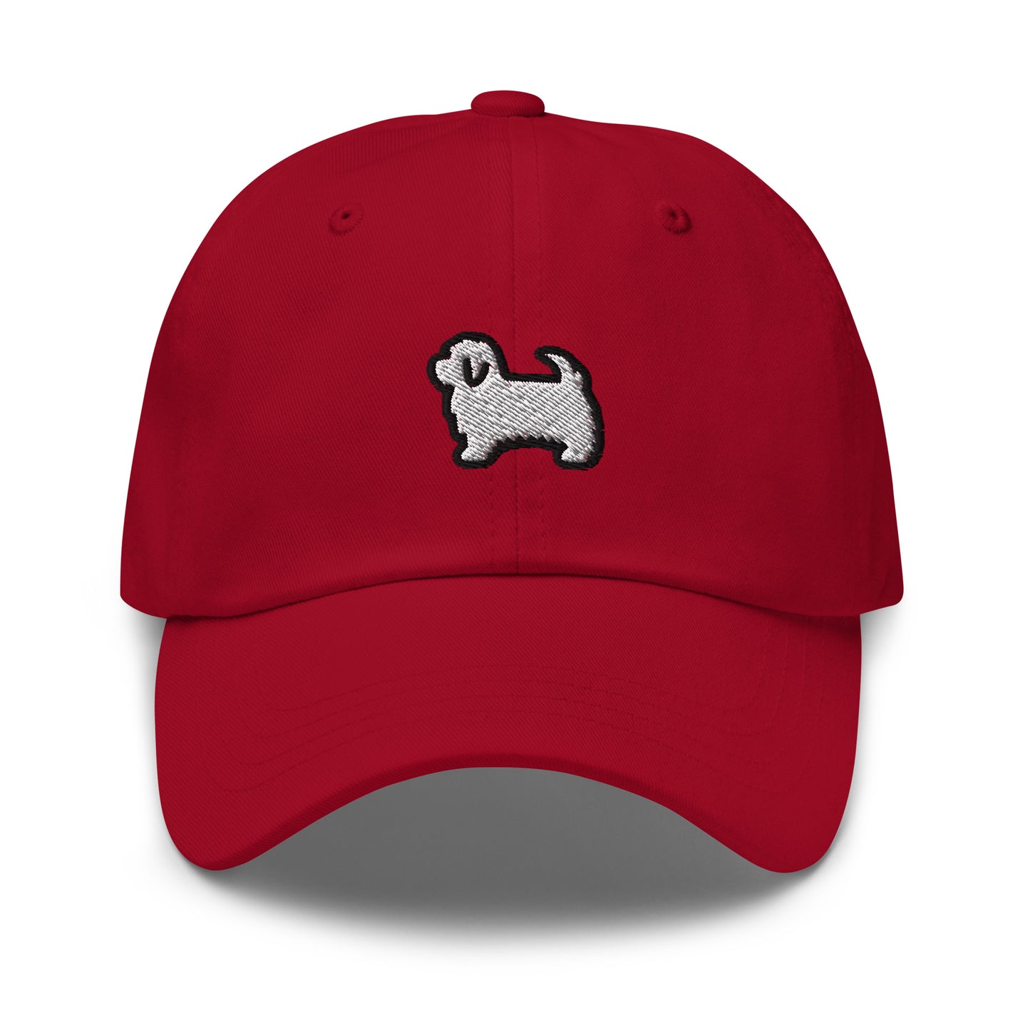 Maltese Dog Embroidered Baseball Cap