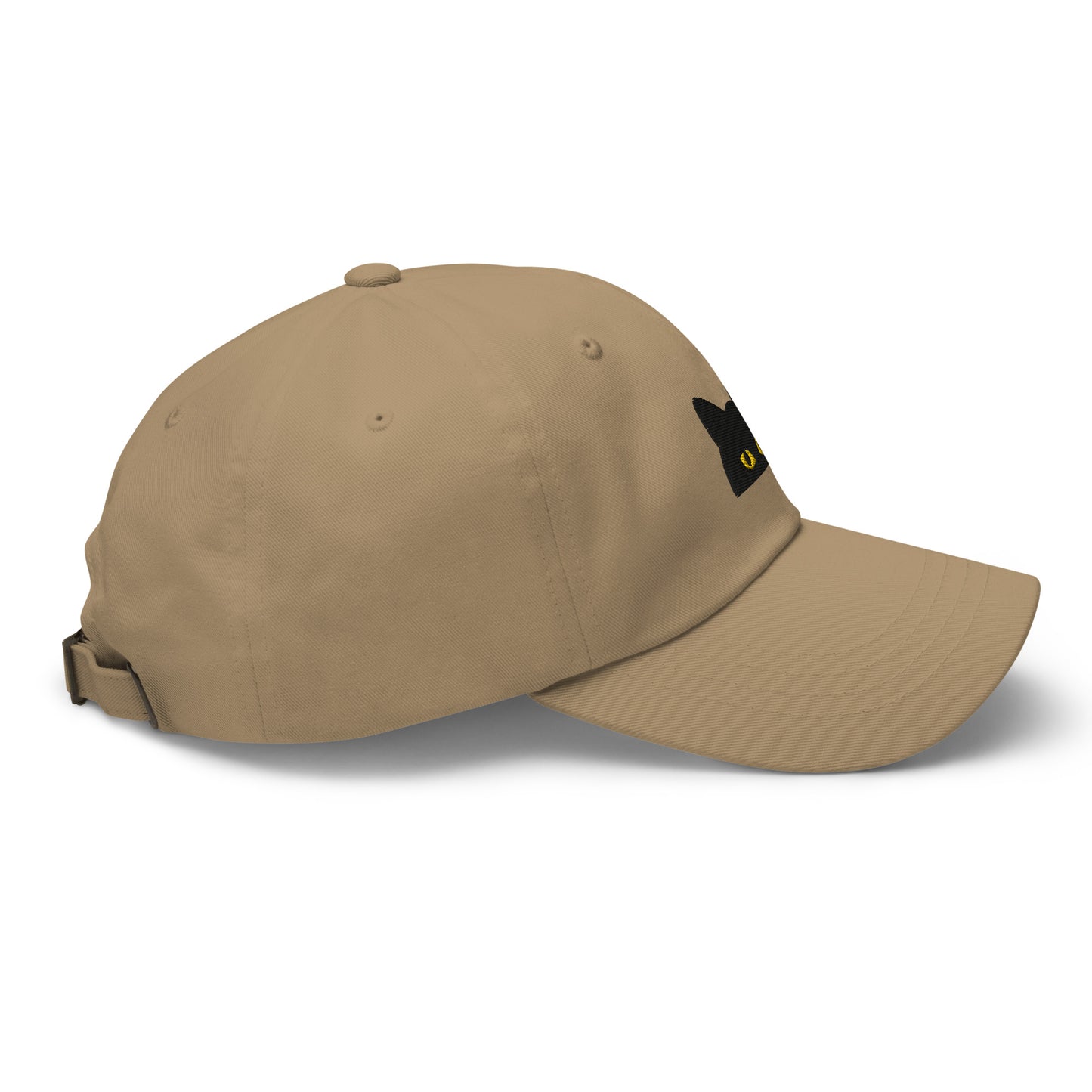 Peeking Black Cat Embroidered Baseball Cap