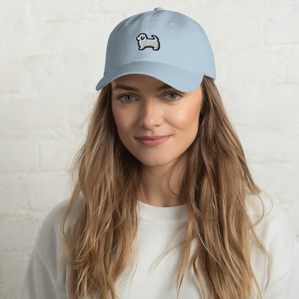 Maltese Dog Embroidered Baseball Cap
