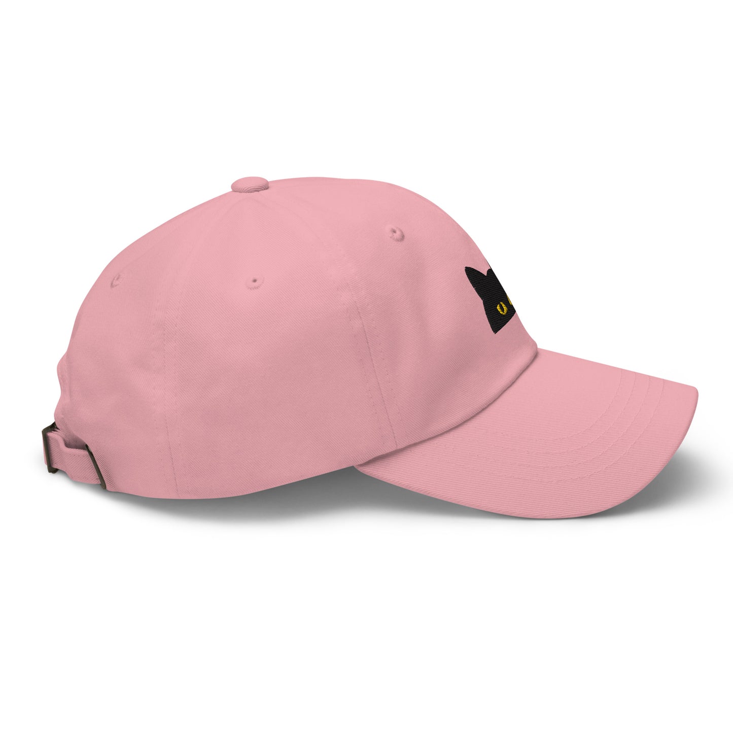 Peeking Black Cat Embroidered Baseball Cap