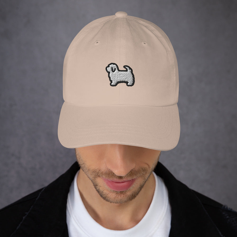 Maltese Dog Embroidered Baseball Cap